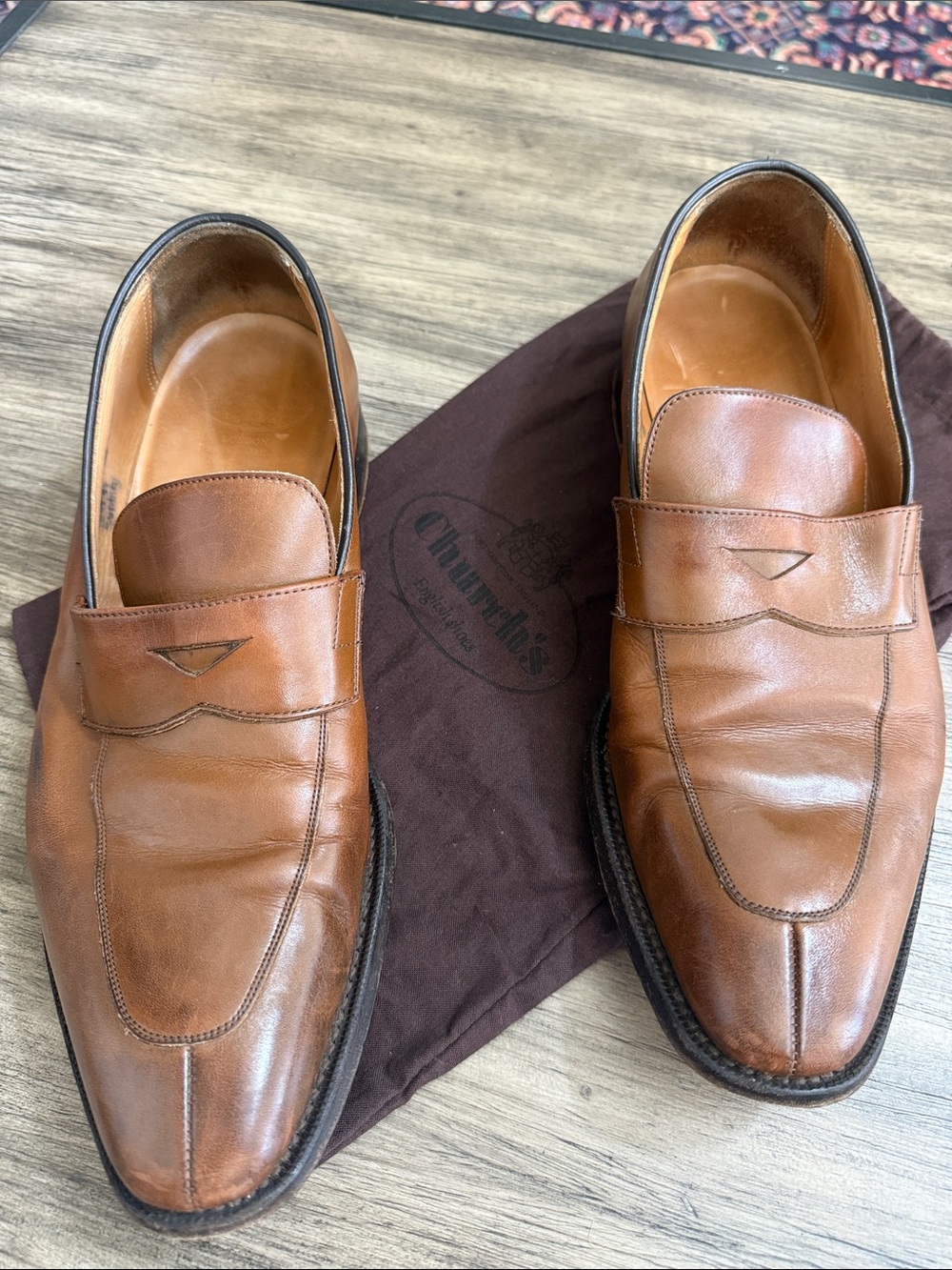 Church's Tan Leather Penny Loafers